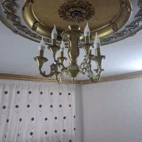 لوستر برنجی سالم و آویز تک شعله