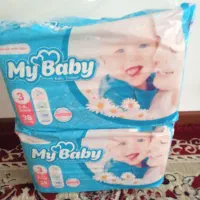 دو عدد پوشک سایز ۳ پلمپ و بهداشتی تاریخ دار