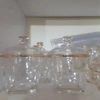 استکان و قندان لبه طلایی