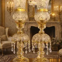 تولیدی شمعدان مدل کریستالی لاله خورشیدی طرح چک