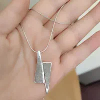 پلاک زنجیر طلا سفید بسیارشیک|جواهرات|اصفهان, برازنده|دیوار