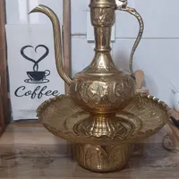 آفتابه لگن برنجی طرح هفامنشی سایز بزرگ|کلکسیون اشیاء عتیقه|نهاوند, |دیوار