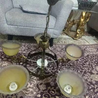 لوستر ۵ شاخه طرح کلاسیک برنز|لوستر و چراغ آویز|شاهرود, |دیوار