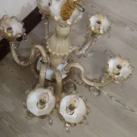 لوستر و میز غذا خوری 6نفره|لوستر و چراغ آویز|رشت, یخسازی|دیوار