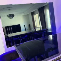 میز بار تمام استیل لاکچری به همراه آینه و صندلی|مبلمان خانگی و میز عسلی|تهران, سعادتآباد|دیوار