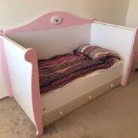 سرویس خواب کودک و نوجوان آپادانا مدل رابیت + تشک|تخت و سرویس خواب|خوی, |دیوار