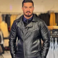 کاپشنی چرم چپ زیپ وارداتی