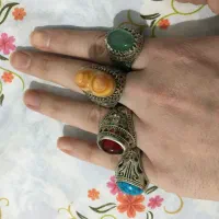 ۴انگشتر نقره اصل|جواهرات|خرم‌آباد, |دیوار