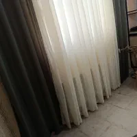 پرده با شال و چوب پرده