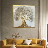 تابلو دکوراتیو تماما برجسته و زمینه رزین طرح درخت