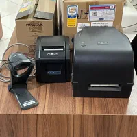 پرینتر لیبل زن، بارکد اسکنر، فیش پرینتر در حد نو