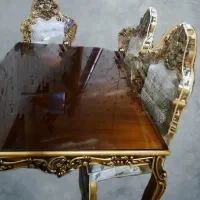 مبل سلطنتی ۹ نفر با میز نهار خوری ۶ نفر با کاور|مبلمان خانگی و میز عسلی|شاهین‌شهر, مخابرات (شهید بهشتی)|دیوار