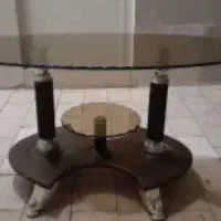 میزعسلی شیشه ای