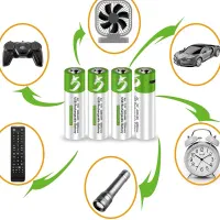 باطری قلمی قابل شارژ 4 عددی|لوازم جانبی موبایل و تبلت|نجفآباد, جلال آباد|دیوار