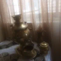 سرویس کامل سماورذغالی برنجی