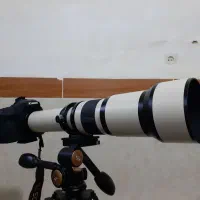 لنز سامیانگ سوپر زوم.  سه پایه بیکی 620