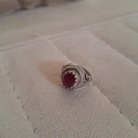 انگشتر عقیق زمرد و فیروزه