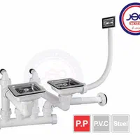 سیفون ۲ لگنه ظرفشویی فانتزی مربع (مهر)