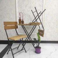 تولیدی میز و صندلی تاشو رنگ کوره ای چوب روس مدل01|میز و صندلی غذاخوری|اصفهان, مفتح|دیوار