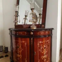 آینه و کنسول به همراه شمعدان کریستال