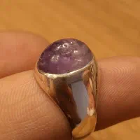 انگشتر مهره گبری آماتیس هزار ساله