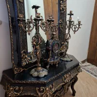 آینه وشمعدان وساعت|بوفه، ویترین، کنسول|اصفهان, سپاهان‌شهر|دیوار