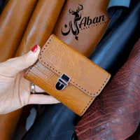 کیف کارت با چرم طبیعی دست دوز|کیف، کفش، کمربند|رشت, استقامت ۱|دیوار