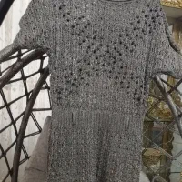 بافت زنان سایز بزرگ طوسی خوشنرگ  نو|لباس|قم, بنیاد|دیوار