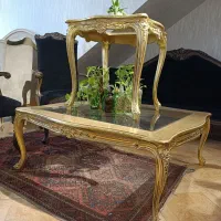 میز جلومبلی ورق طلا پتینه