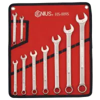 ست آچار9عددی یکسرتخت ورینگ اینچی SAE جنیوس HS-009S