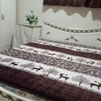 تخت چوبی سفید با تشک|تشک تختخواب|شاهین‌شهر, خانه کارگر|دیوار