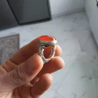 انگشتر نقره عقیق پرتقالی