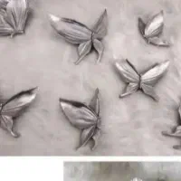 گل و گلدان ۹تاگل و ۷پروانه دیوار کوب|صنایع دستی و سایر لوازم تزئینی|جوانرود, |دیوار