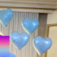 بادکنک فویل قلبی آبی