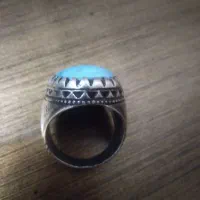 انگشتر نقره  ۹۲۵فیروزه ۱۸ گرمی بزرگ