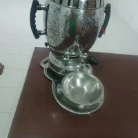 سماور گازی همراه با سینی وکاسه