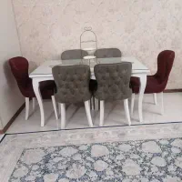 مبل چستر8نفره باناهار خوری 6نفره کاملا سالم وتمیر|مبلمان خانگی و میز عسلی|اندیشه, اندیشه فاز ۱|دیوار