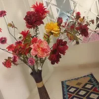 گل باگلدان|گل مصنوعی|میانه, |دیوار