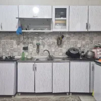 کابینت دسته دوم سالم با سینک وآب چکان و گاز رومیزی