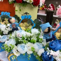 باکس گل نوزادی کریر تولد هدیه سوپرایز تاج گل ارایی|گل مصنوعی|اصفهان, عطار نیشابوری|دیوار