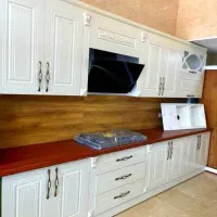 کابینت آبی نفتی سفید یخی کد۵۹۶۷۲۹۲|مصالح و تجهیزات ساختمان|نور, |دیوار