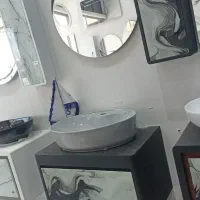 تولید کننده کابین روشویی آینه بک لایت شیشه سکوریت|لوازم سرویس بهداشتی|رباط‌کریم, شهرک صنعتی نصیرآباد|دیوار