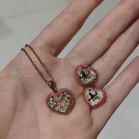 نیم ست و گردنبند گل