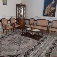 مبلمان منبت کاری ۸ نفره چوب گردو