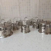 لیوان پایه استیل فانتزی