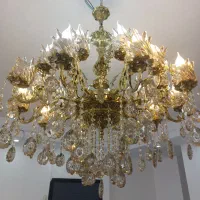 لوستر برنج اصل ۱۰ شاخه ۲۰ شعله|لوستر و چراغ آویز|اسلام‌شهر, شهرک مفیدی|دیوار