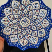 بشقاب مینا کاری قطر ۲۰ با قاب