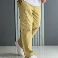 شلوار کارگو کتان نیل کمرکش بگ استایل|لباس|فردیس, فردیس|دیوار