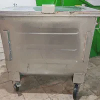 سطل زباله ۷۷۰ لیتری گالوانیزه درب دار