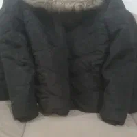 کاپشن مردانه کلاه دار داخل خز درحد نو